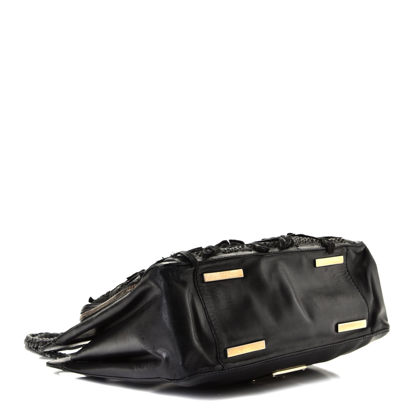 Vitello Lace Demetra Satchel Black