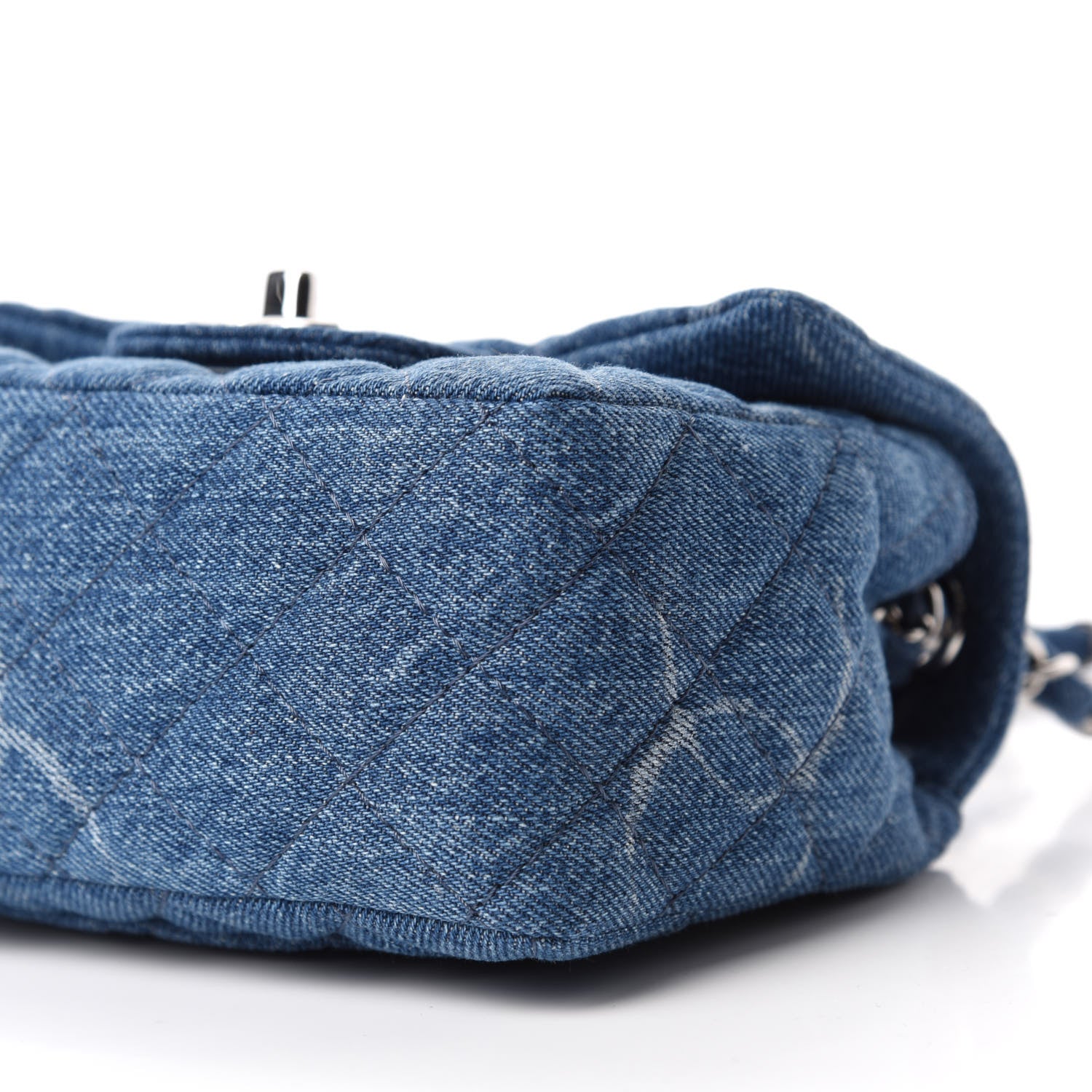 Chanel Denim CC Quilted Mini Square Flap Blue 7 of 11