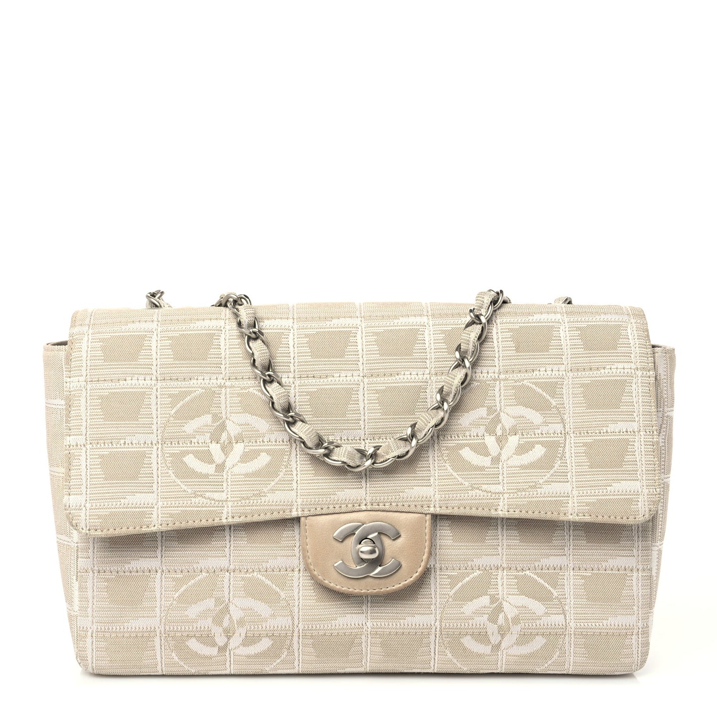 Nylon Medium Travel Flap Light Beige