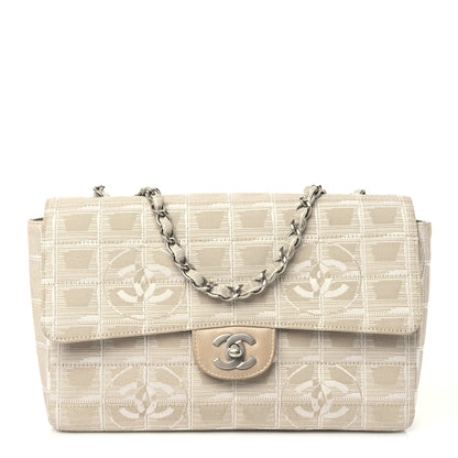 Chanel Nylon Medium Travel Flap Light Beige 1 of 11