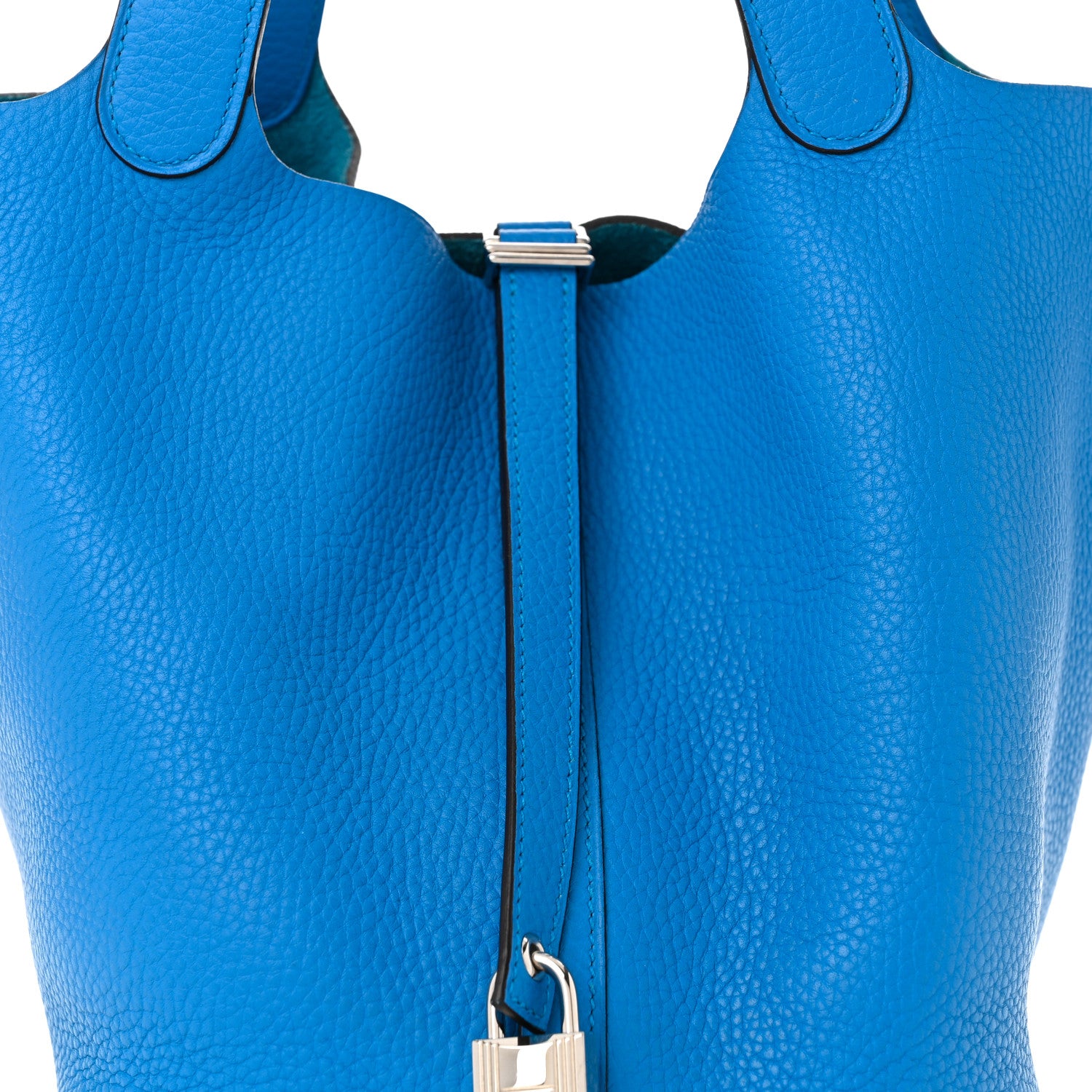 Hermes Taurillon Clemence Picotin Lock 22 MM Bleu Zanzibar 8 of 12