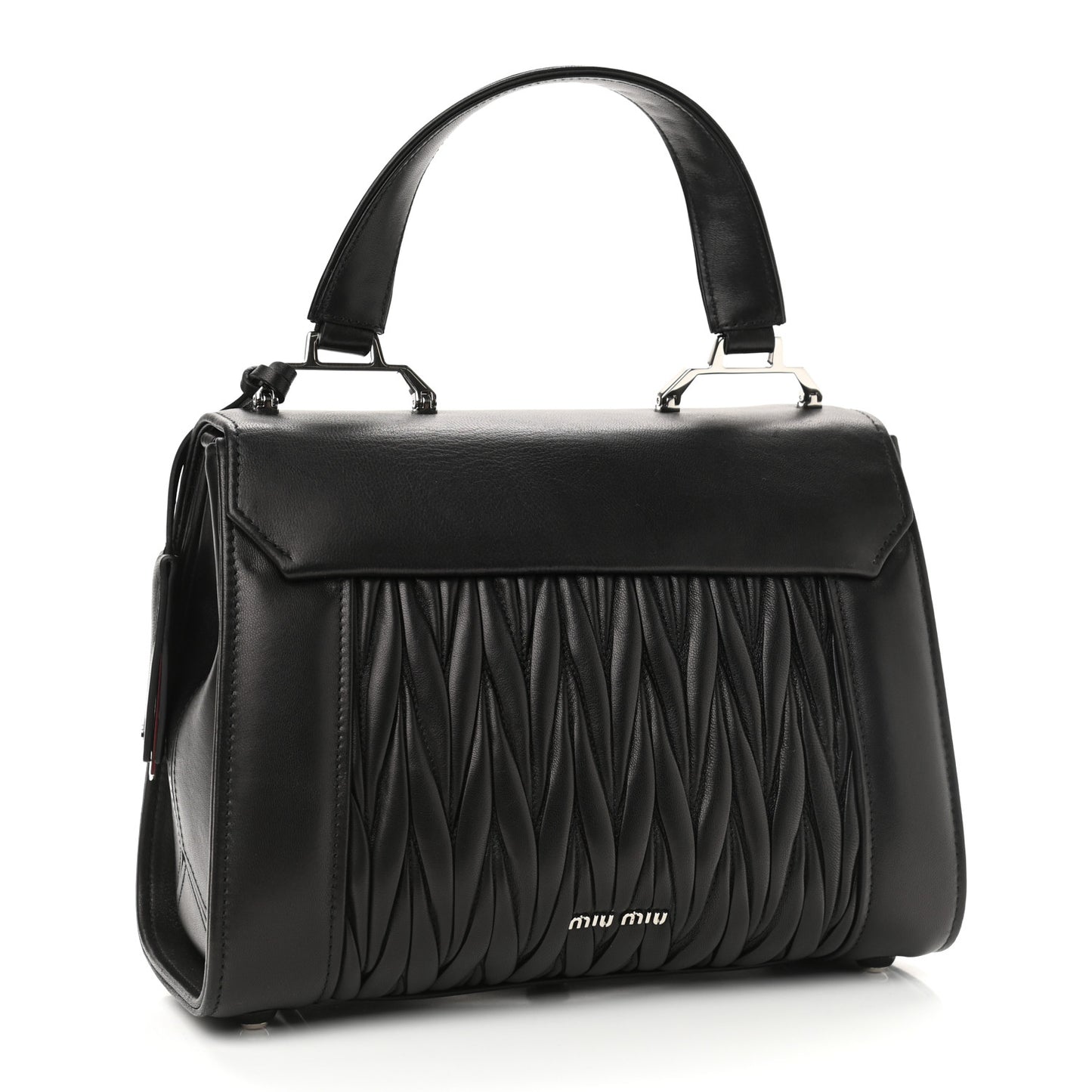 Nappa Matelasse Top Handle Tote Black