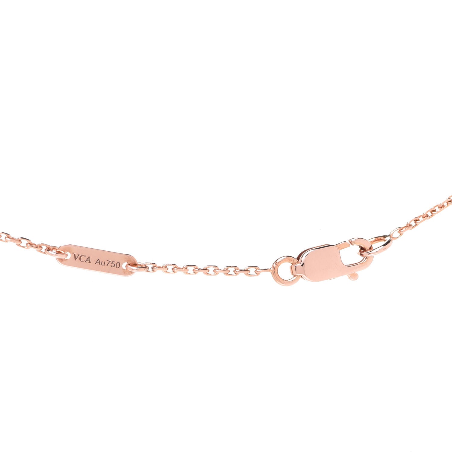 Van Cleef & Arpels 18K Rose Gold Carnelian Sweet Alhambra Heart Pendant Necklace 4 of 6