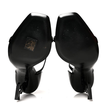 Saint Laurent Patent Calfskin Opyum 110 Sandals 38.5 Black 5 of 8