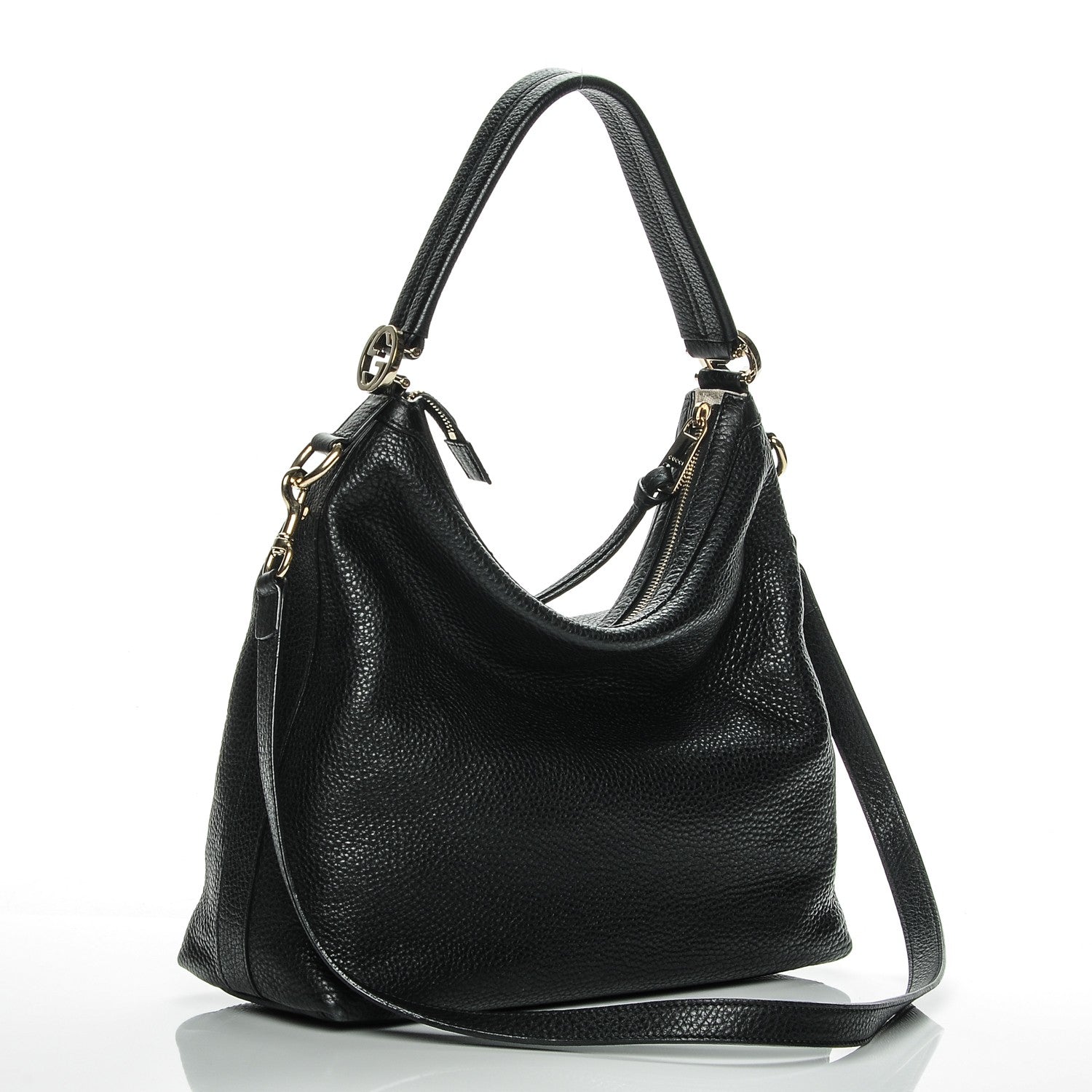 Gucci Pebbled Calfskin Small Miss GG Hobo Black 3 of 8