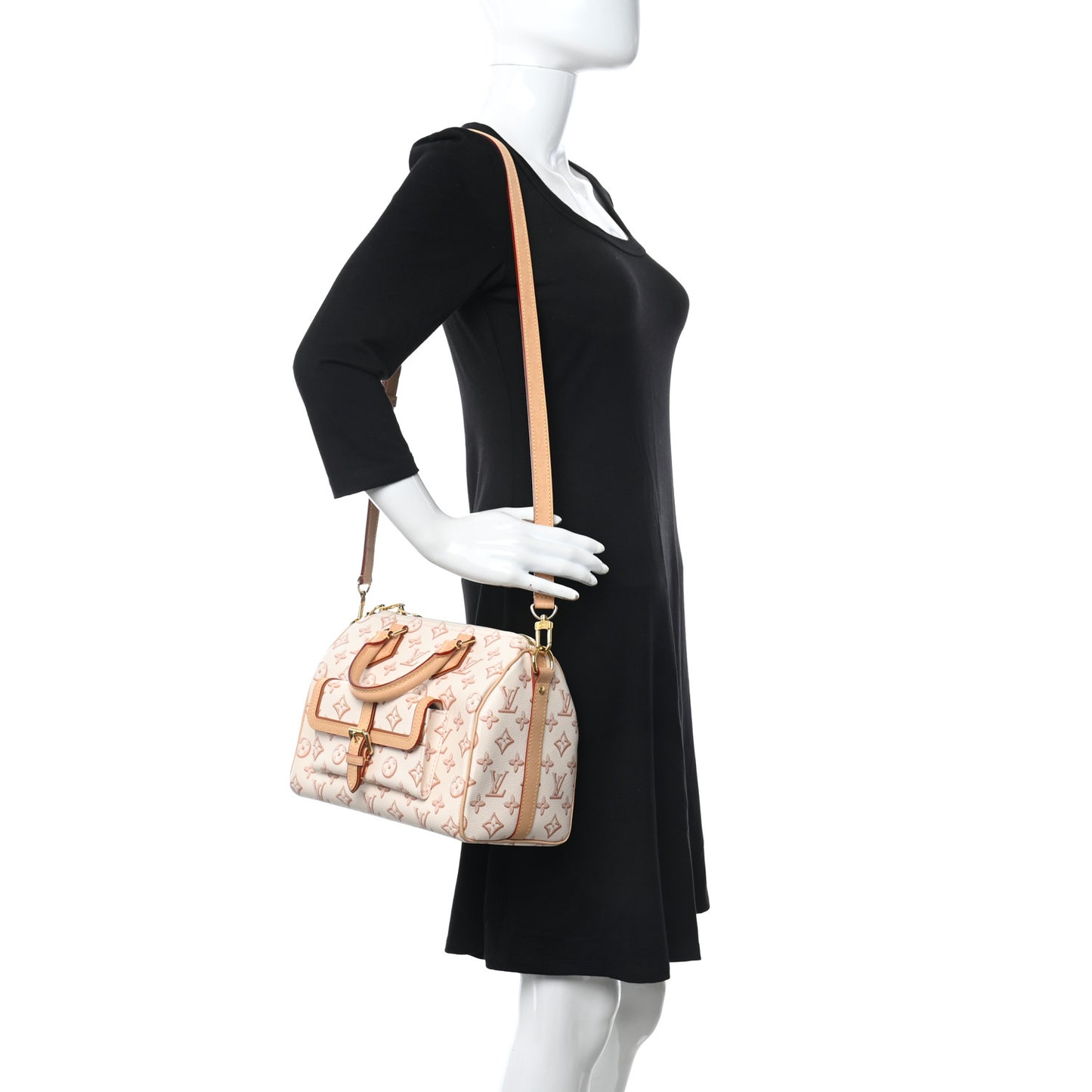 Monogram Fall for You Speedy Bandouliere 25 Beige Clair