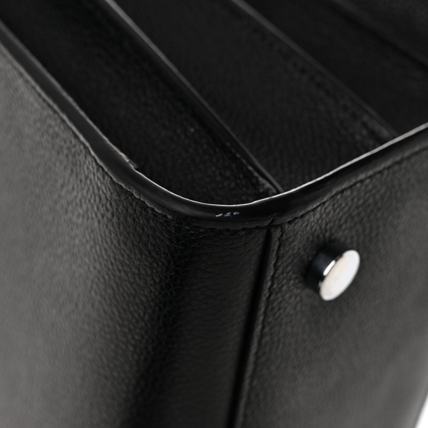 Grained Calfskin Baby Sac De Jour Black