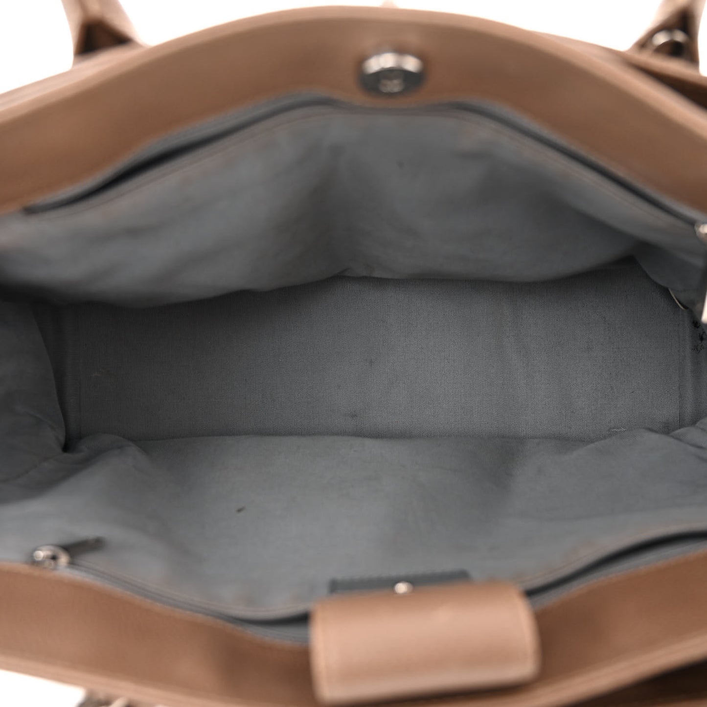 Calfskin Cerf Executive Shopper Tote Light Brown