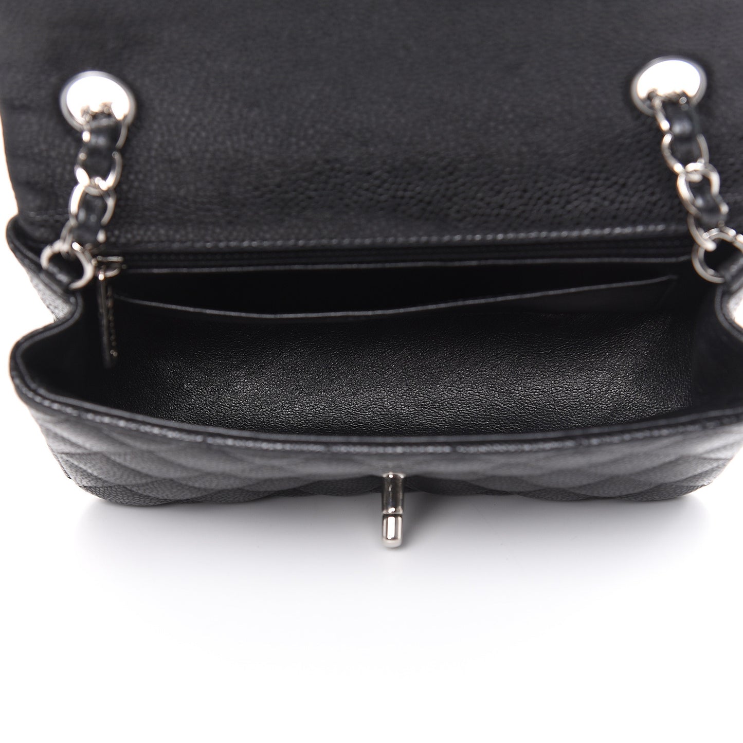 Caviar Quilted Mini Rectangular Flap Black