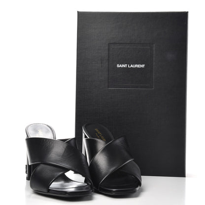 Saint Laurent Calfskin LouLou Mules 37.5 Black 11 of 11