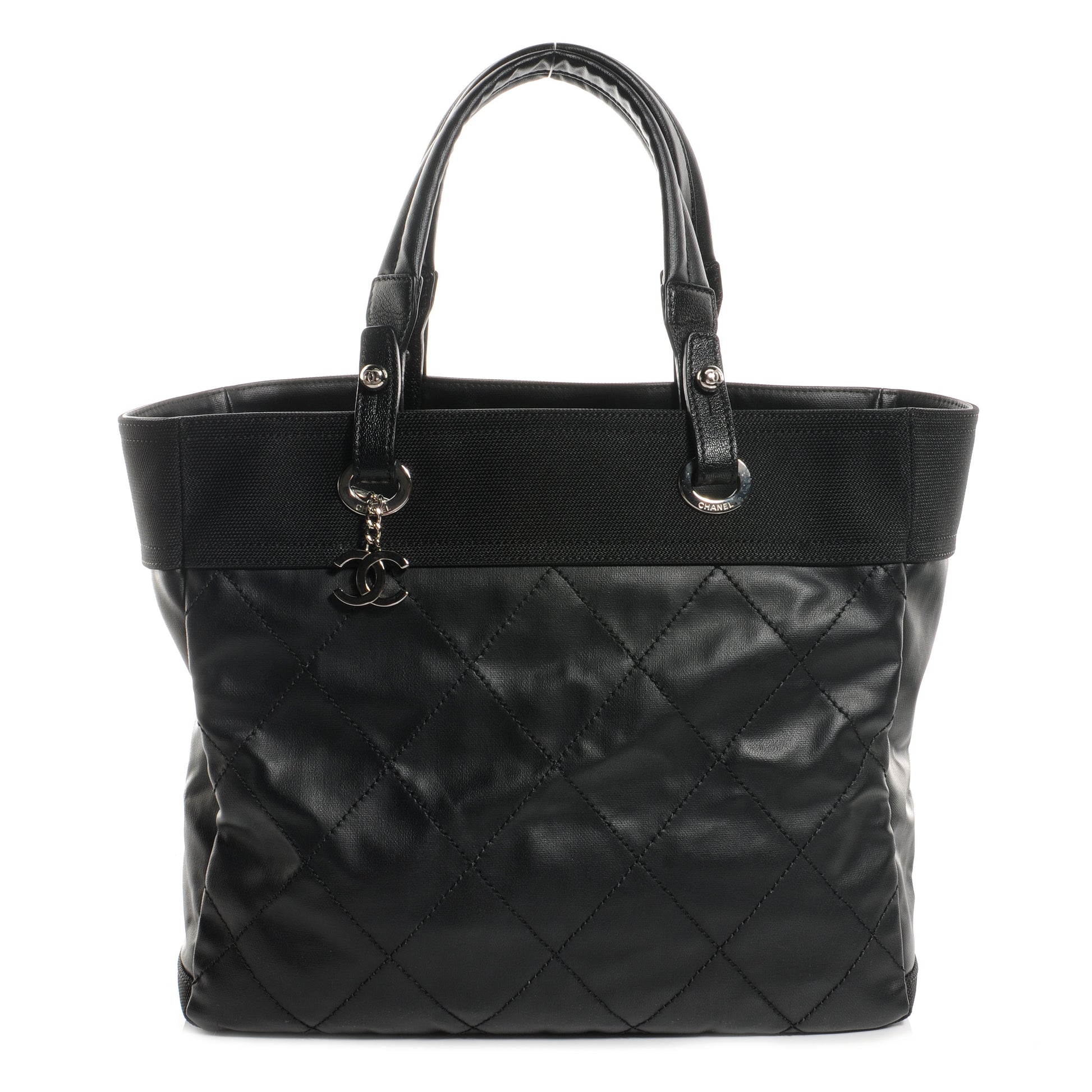 Chanel Coated Canvas Large Paris Biarritz Tote Black 1 of 8