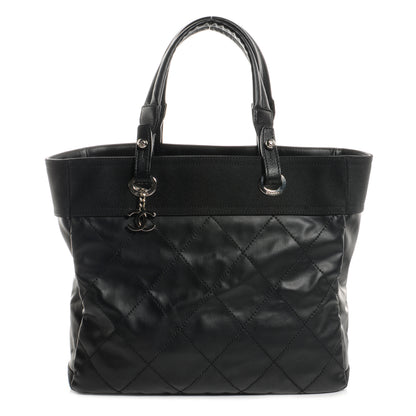 Chanel Coated Canvas Large Paris Biarritz Tote Black 1 of 8
