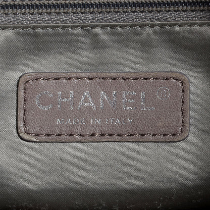 Chanel Metallic Crackled Calfskin Perforated Drill Shoulder Bag Silver 7 of 8