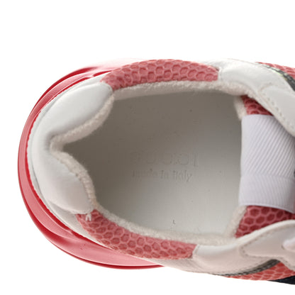 Gucci Lavaredo Eco Fabric Mesh Web Womens Rhyton Reflective Sneakers 36.5 Great White Water Rose Silver 7 of 9