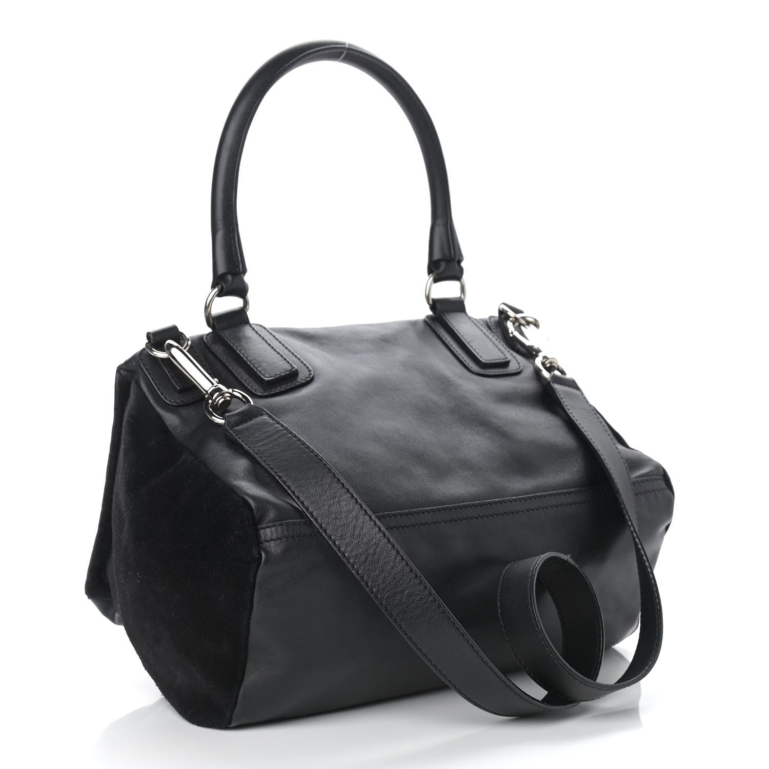 Givenchy Smooth Calfskin Crocodile Embossed Medium Pandora Black 3 of 10