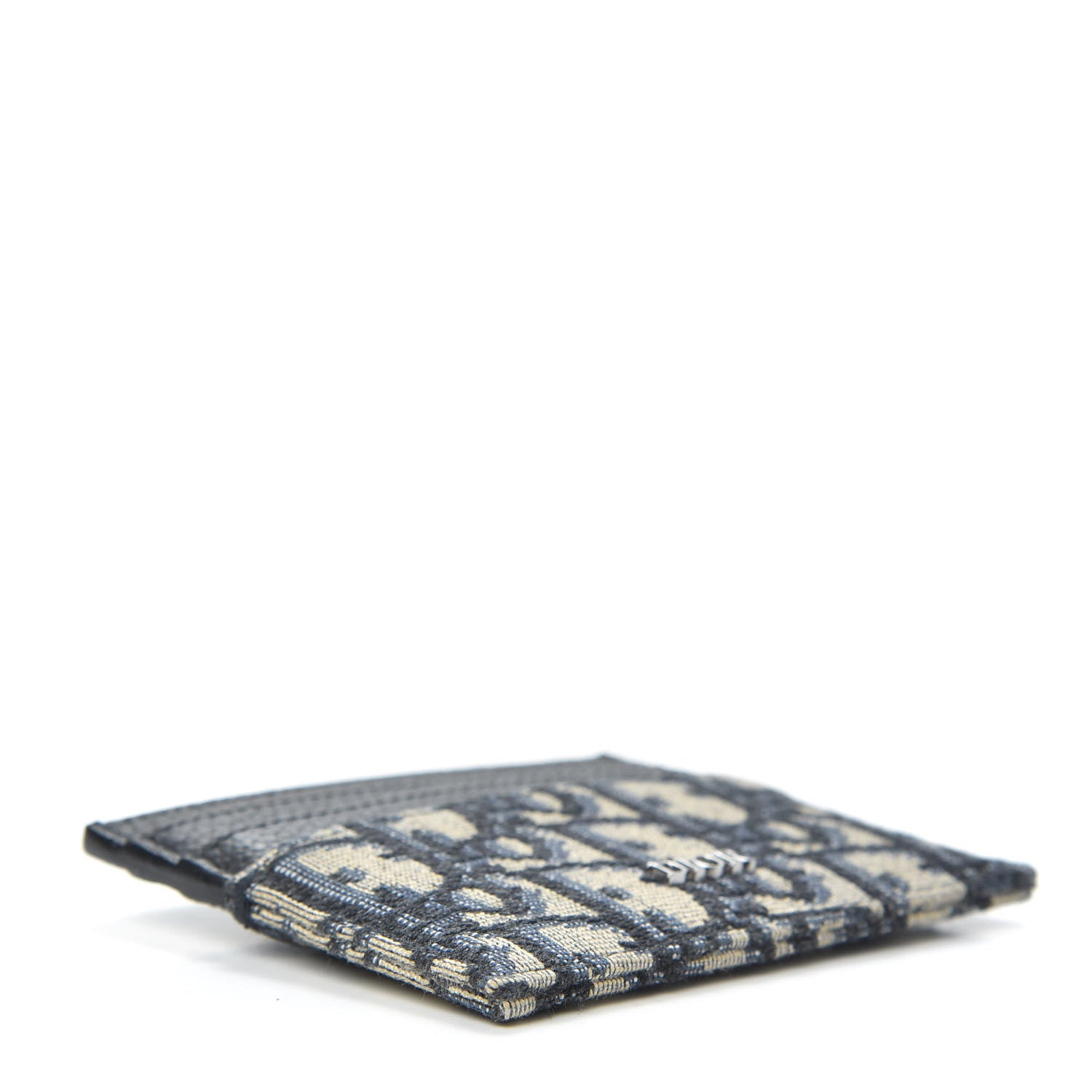 Christian Dior Grained Calfskin Oblique Card Holder Black 4 of 7