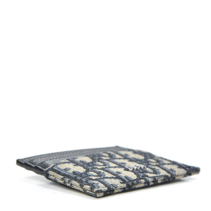 Christian Dior Grained Calfskin Oblique Card Holder Black 4 of 7