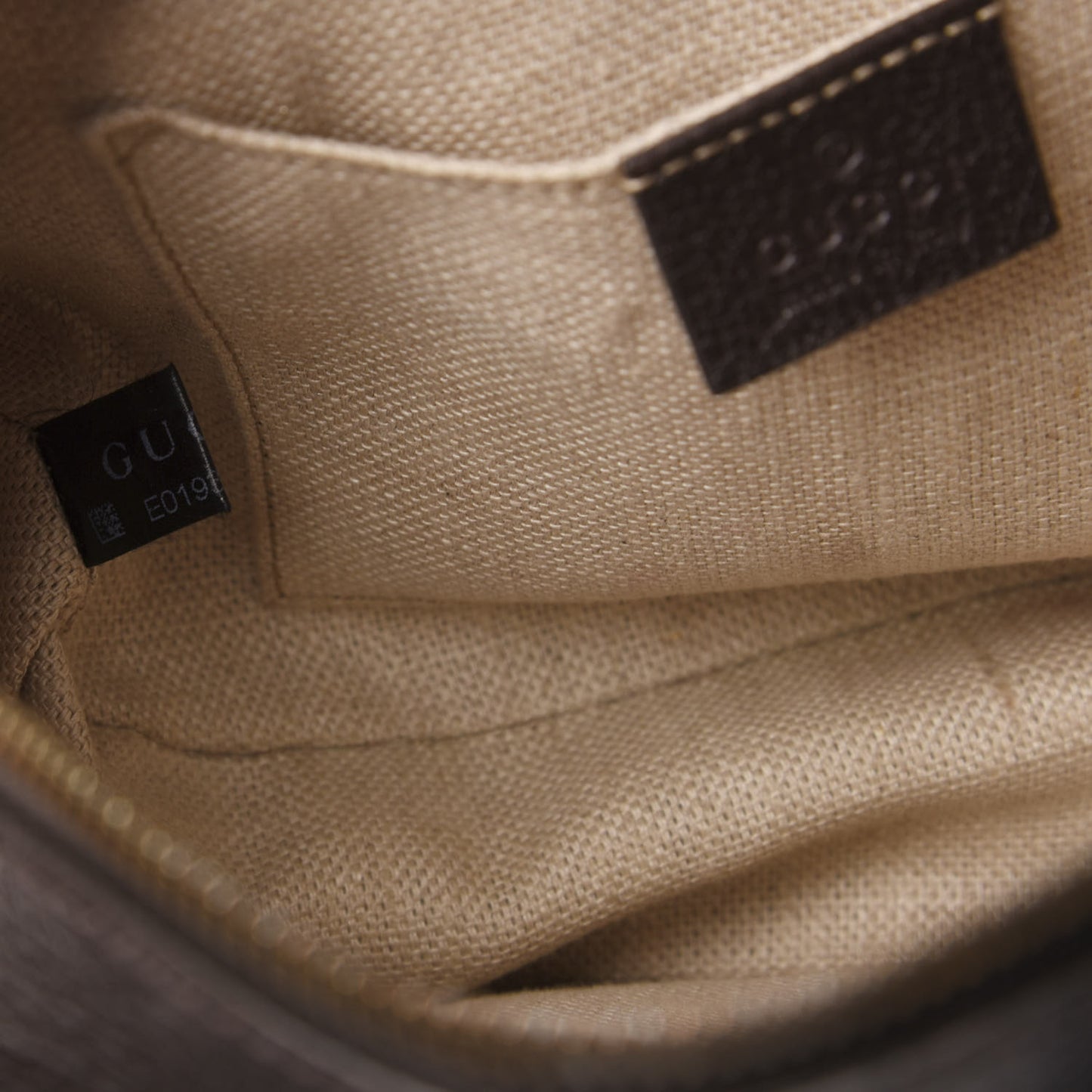 Textured Calfskin Web Small Webby Bee Shoulder Bag Brown Coffee