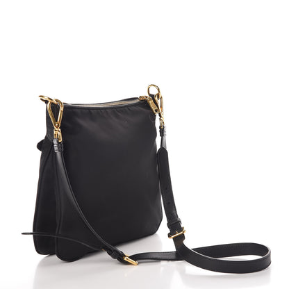 Prada Nylon Flat Messenger Bag Black 3 of 8