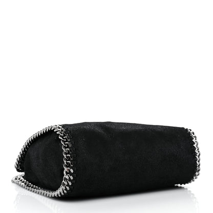 Stella McCartney X ED CURTIS Shaggy Deer Logo Embroidered Mini Falabella Fold Over Tote Black 5 of 9
