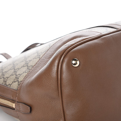 Gucci GG Supreme Monogram Margaux Calfskin Large Nice Top Handle Dome Bag Beige Ebony Acero 9 of 12