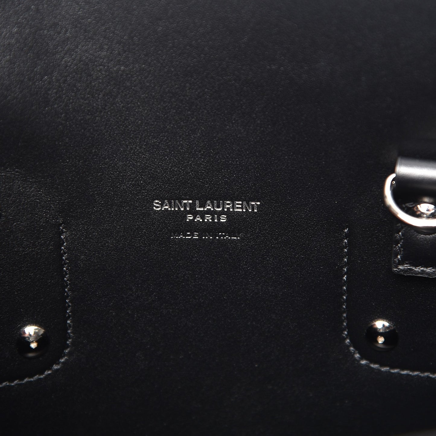 Grained Calfskin Small Sac De Jour Black