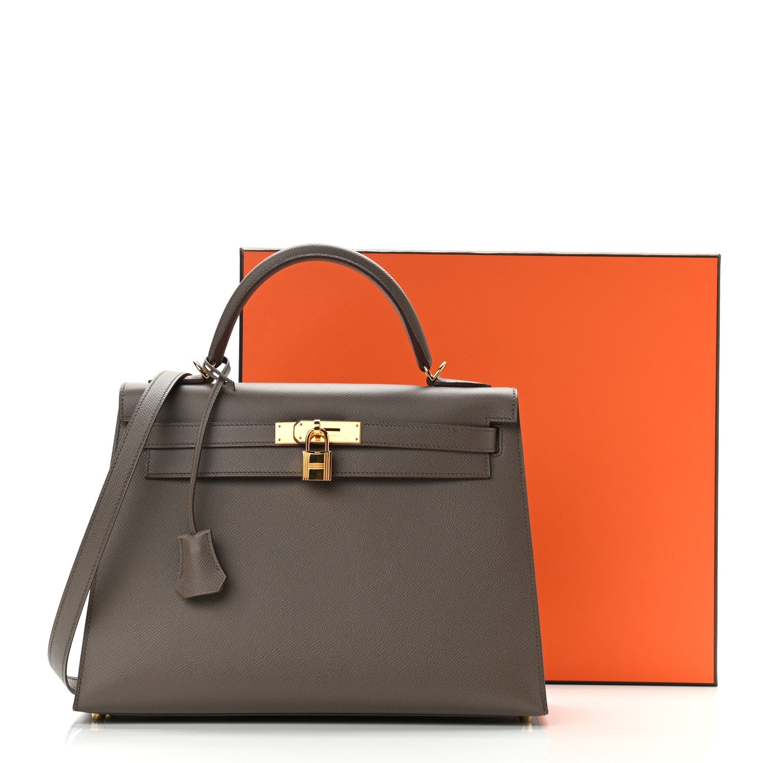 Hermes Epsom Kelly Sellier 32 Etain 10 of 10