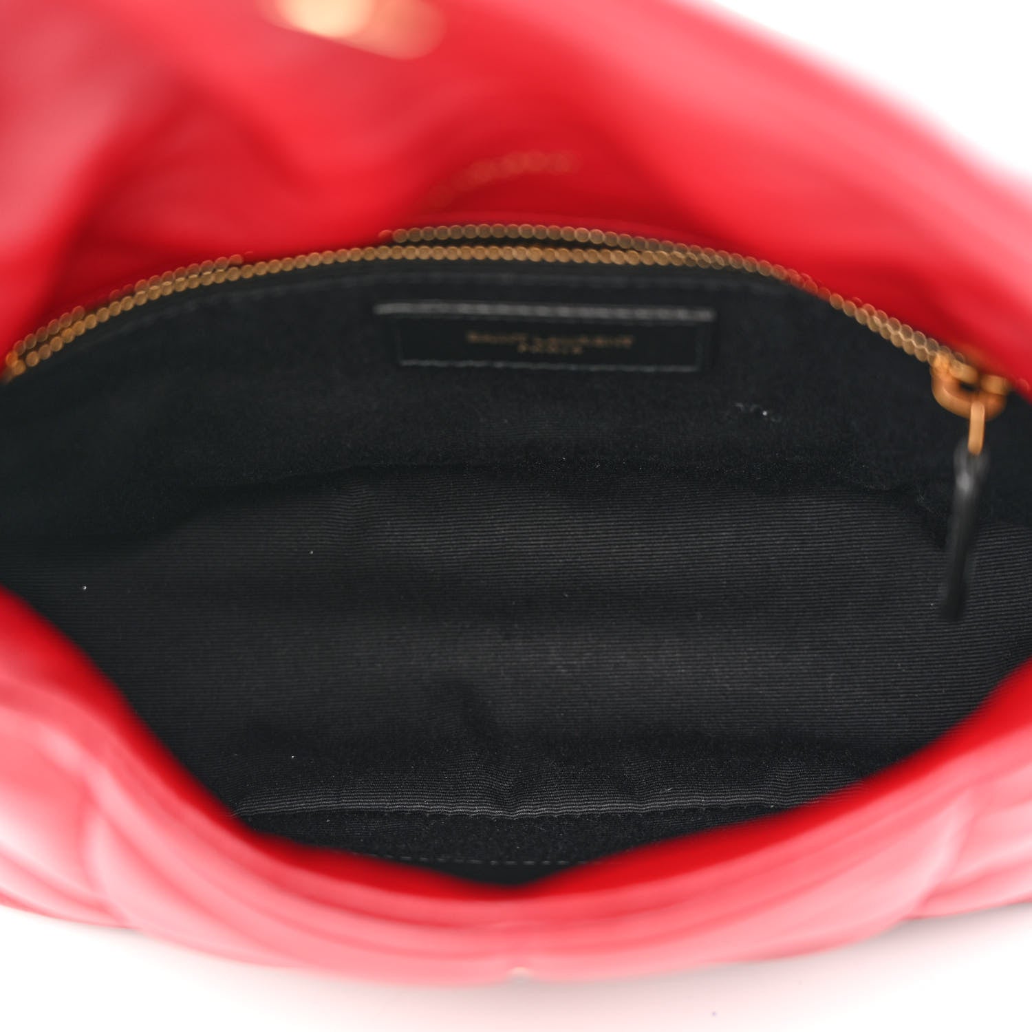 Saint Laurent Lambskin Quilted Toy Loulou Puffer Monogram Chain Satchel Opyum Red 5 of 14