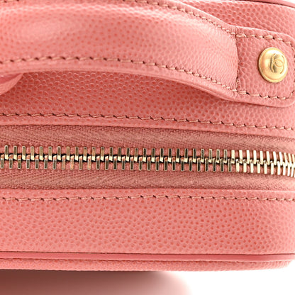 Chanel Caviar Quilted CC North South Filigree Vanity Case Pink 13 of 14