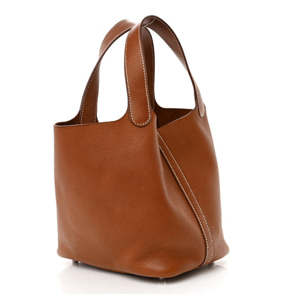 Hermes Barenia Faubourg Picotin Lock 18 PM Fauve 3 of 14