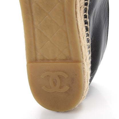 Chanel Lambskin CC Espadrilles 39 Black 7 of 10
