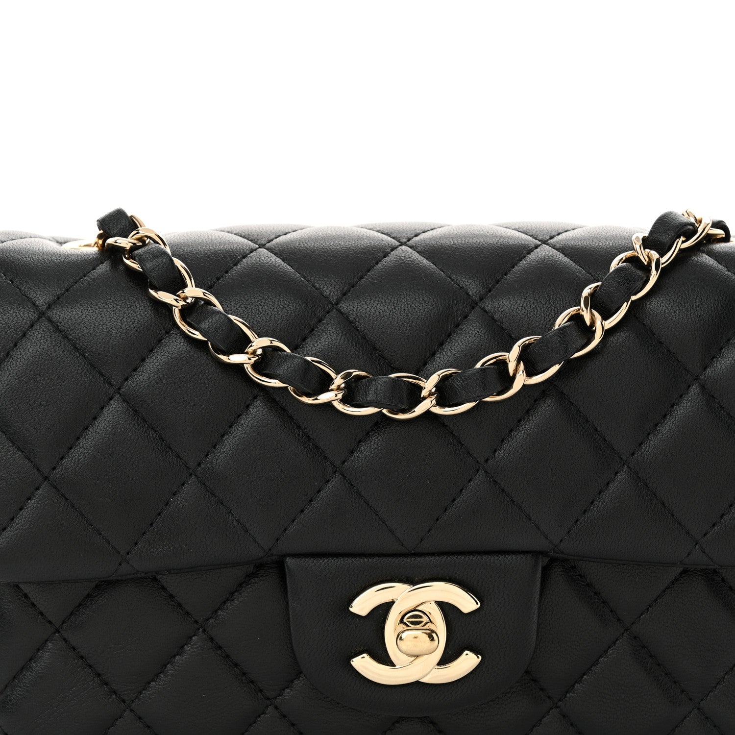 Chanel Lambskin Quilted Mini Rectangular Flap Black 8 of 11