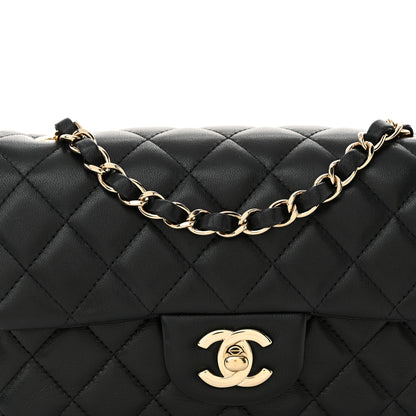 Chanel Lambskin Quilted Mini Rectangular Flap Black 8 of 11