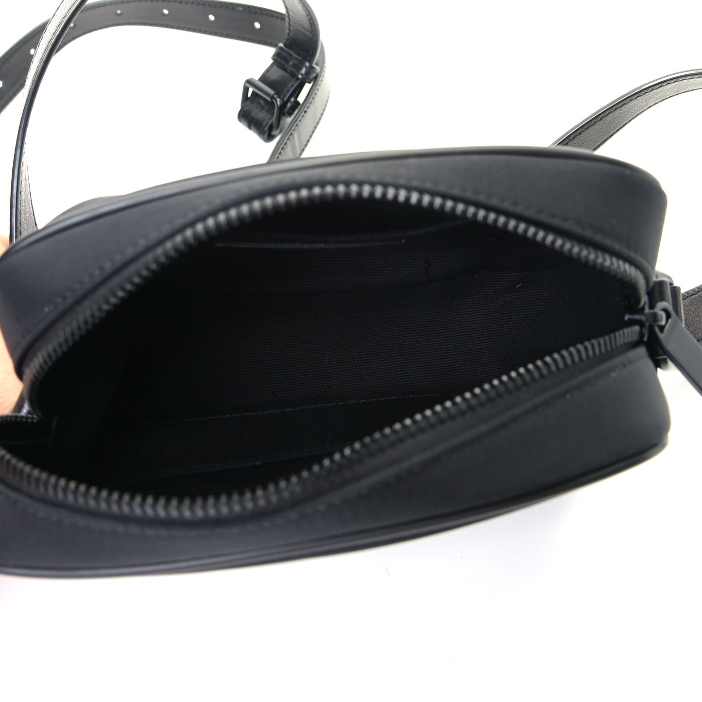 Lambskin Nylon Small Camp Camera Bag Black