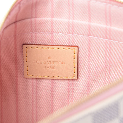Louis Vuitton Damier Azur Neverfull MM GM Pochette Rose Ballerine 6 of 8