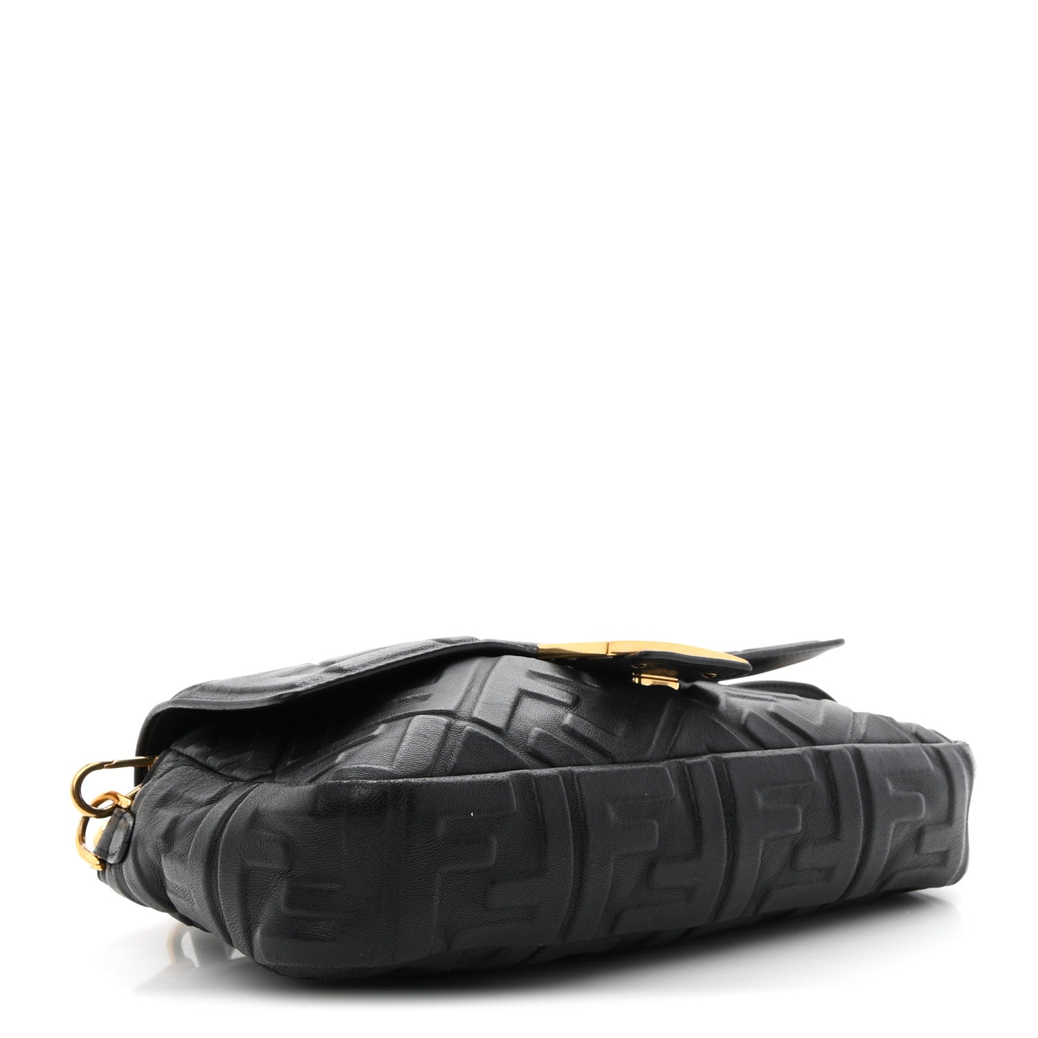 Fendi Nappa FF 1974 Embossed Baguette Black 4 of 10