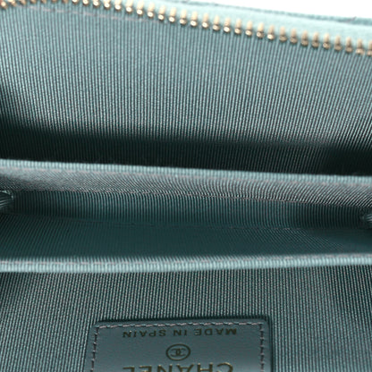 Chanel Caviar Quilted Zip Coin Purse Light Blue 5 of 8