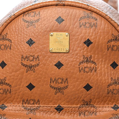 MCM Visetos Small Side Stud Stark Backpack Cognac 12 of 12
