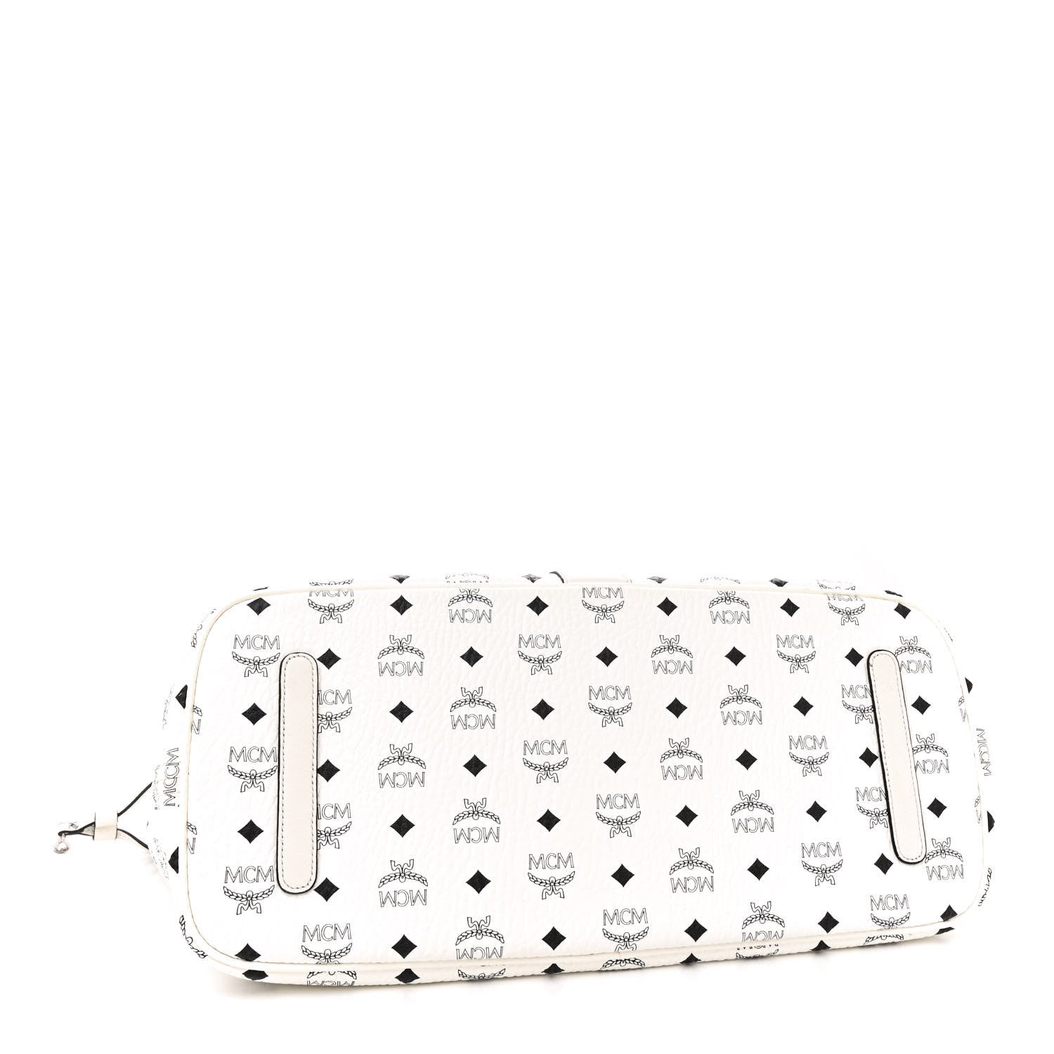 MCM Visetos Large Liz Reversible Shopper Tote White 7 of 20