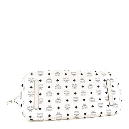 MCM Visetos Large Liz Reversible Shopper Tote White 7 of 20