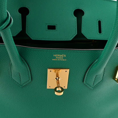 Hermes Epsom Birkin 30 Vert Vertigo 6 of 10