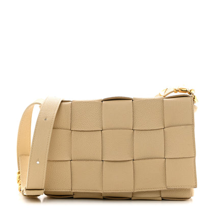 Bottega Veneta Grained Calfskin Maxi Intrecciato Cassette Crossbody Bag Porridge 1 of 10