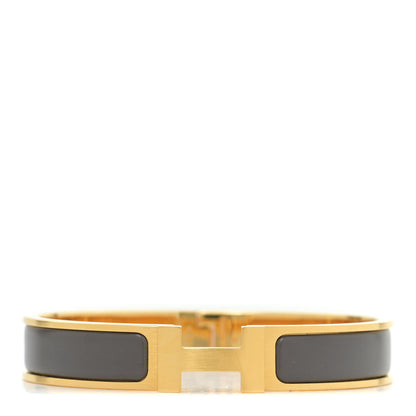 Hermes Matte Enamel Narrow Clic Clac HH Bracelet GM Etain 1 of 7