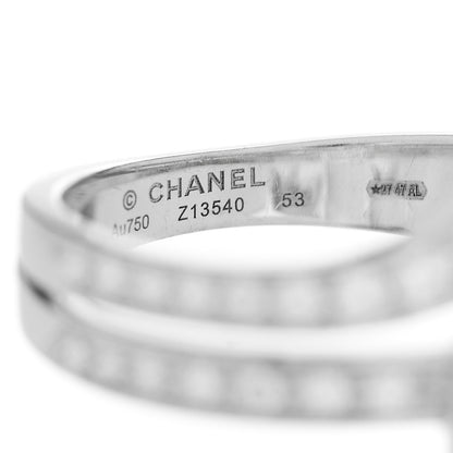 Chanel 18K White Gold Diamond Etolie Filante Ring 53 6.25 4 of 4