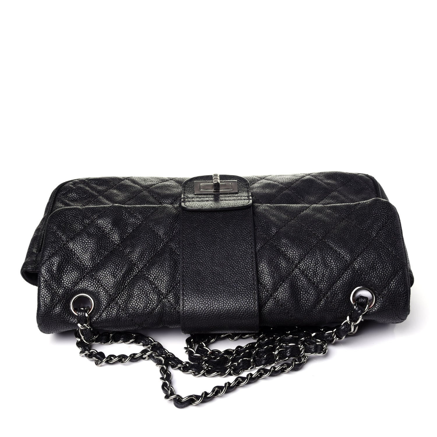 Chanel Caviar Quilted Jumbo Mademoiselle Flap Black 10 of 14