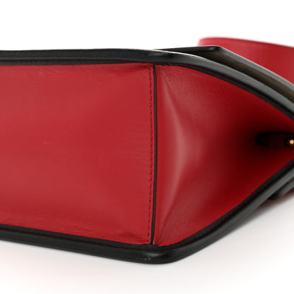Fendi Vitello Century F is Fendi Bi-Color FF 1974 Embossed Kan I Shoulder Bag Fragola Maya Black 10 of 14