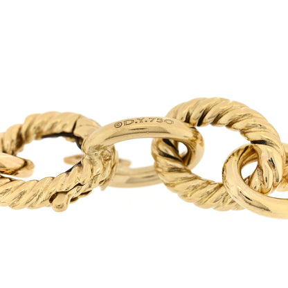 David Yurman 18K Yellow Gold 12mm Large Oval Link Bracelet 3 of 3