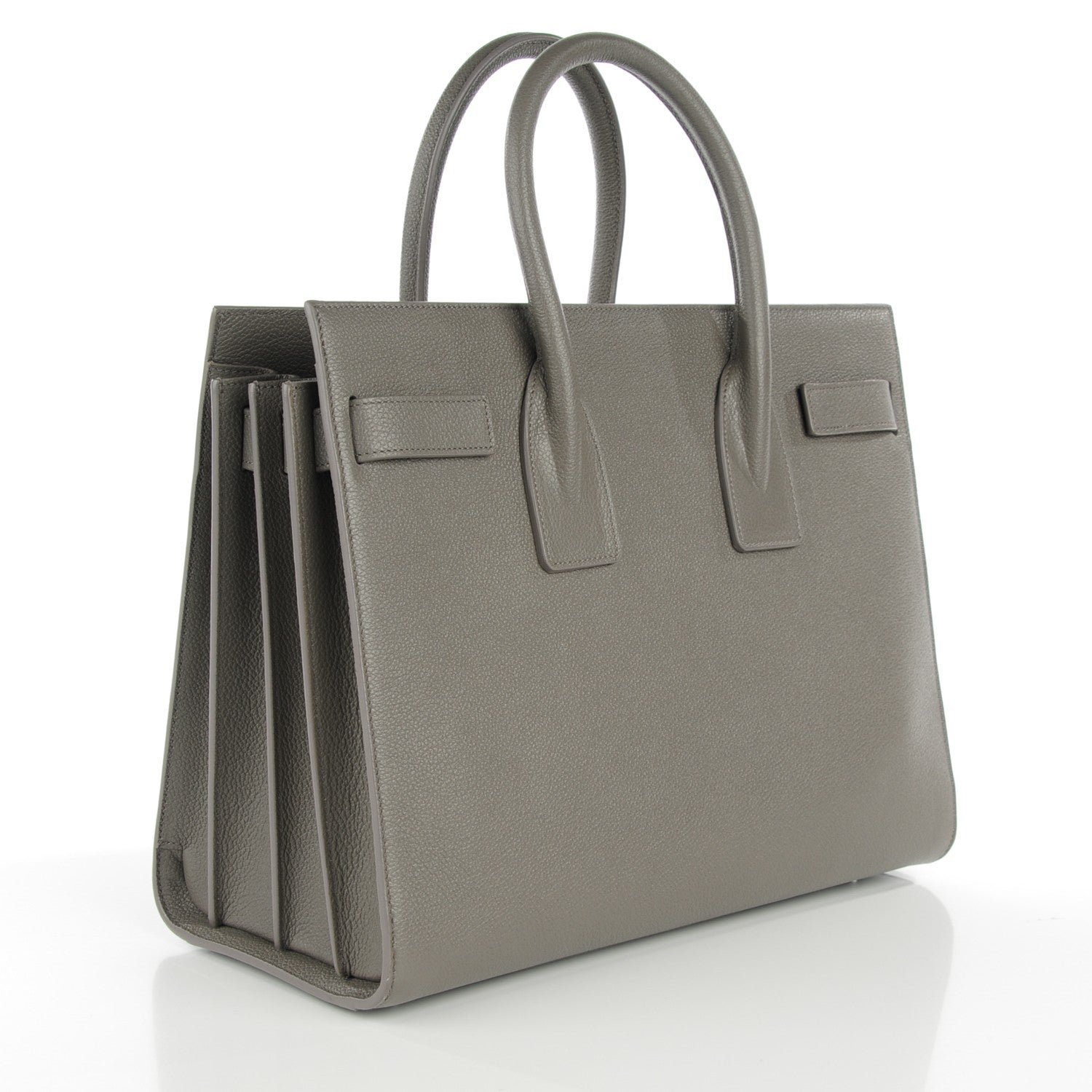 Saint Laurent Grained Calfskin Small Sac De Jour Fog 3 of 7