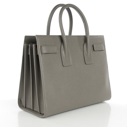 Saint Laurent Grained Calfskin Small Sac De Jour Fog 3 of 7