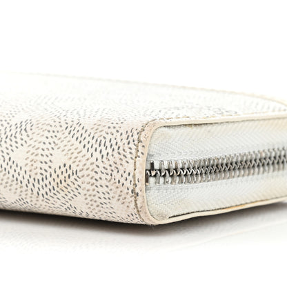 Goyard Goyardine Matignon Zip Around GM Wallet White 13 of 29